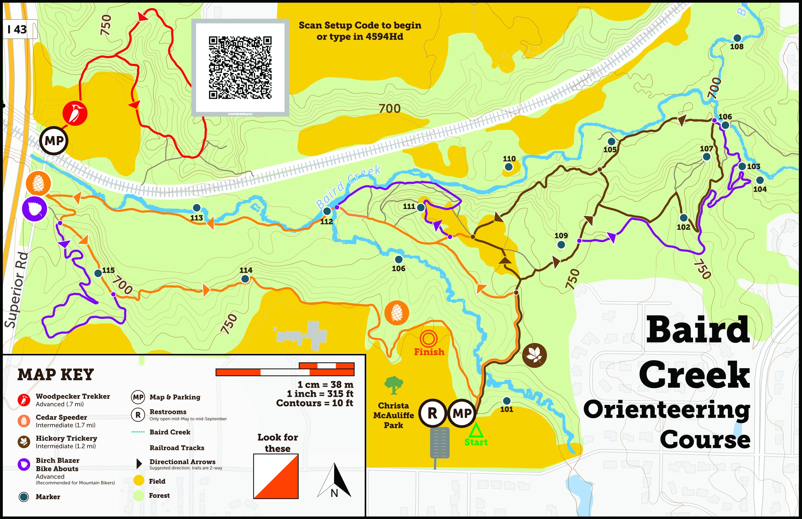 Baird Creek Preservation Foundation Orienteering Course Baird Creek